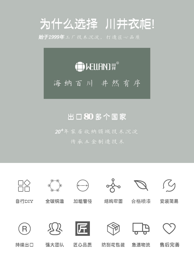 金屬碳鋼線網(wǎng)簡易衣櫥架布衣柜-川井 (1)