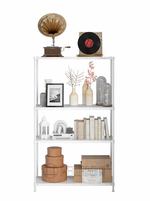 白色洞洞板落地置物架 白色洞洞板落地置物架