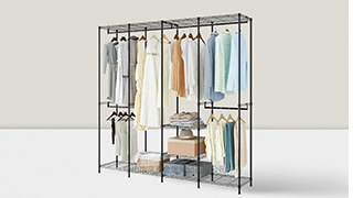 使用我們的可調(diào)節(jié)金屬網(wǎng)衣櫥架，優(yōu)化您的空間