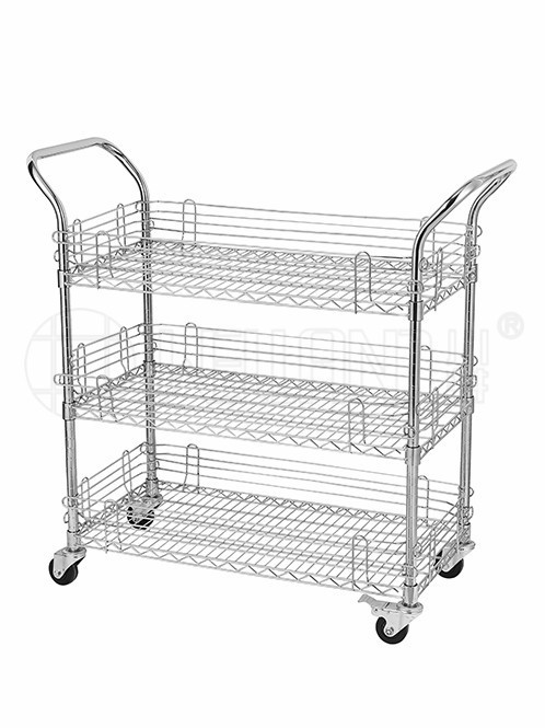 雙層防靜電周轉(zhuǎn)物料車_可調(diào)小推車_廠家批發(fā)報價-川井 (6)