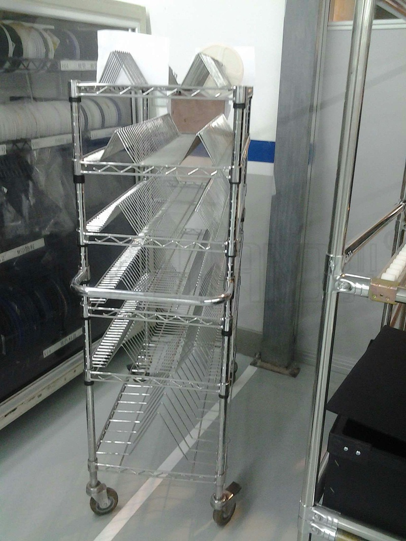 SMT料盤貨架單峰雙峰網(wǎng)架防靜電電珠周轉架 (2)