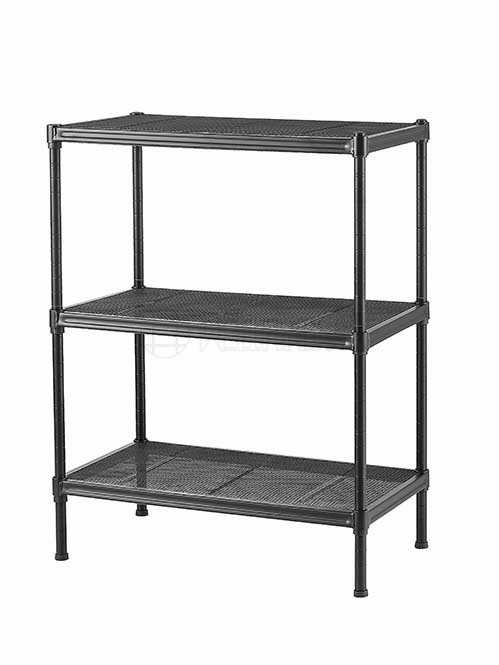 可移動黑色拉網(wǎng)置物架 落地鐵藝收納架