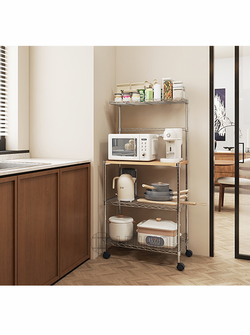 可移動(dòng)金屬微波爐置物架 可移動(dòng)金屬微波爐置物架