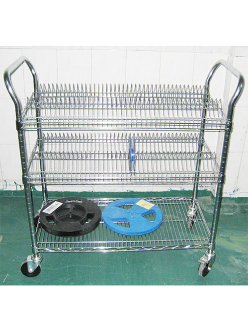 工廠車間防靜電SMT物料鍍鉻推車