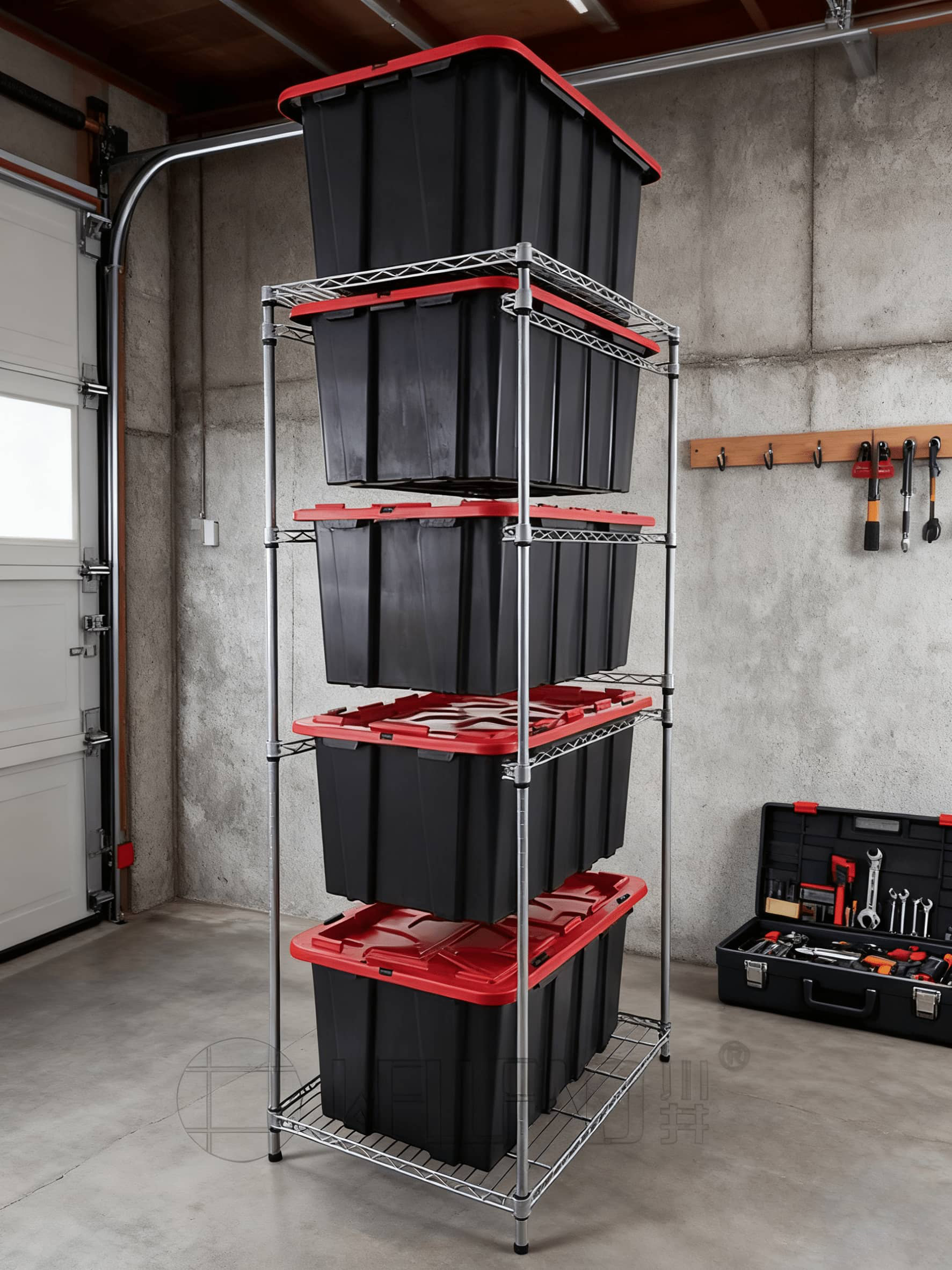 五層可拆卸儲(chǔ)物箱收納架 五層可拆卸儲(chǔ)物箱收納架