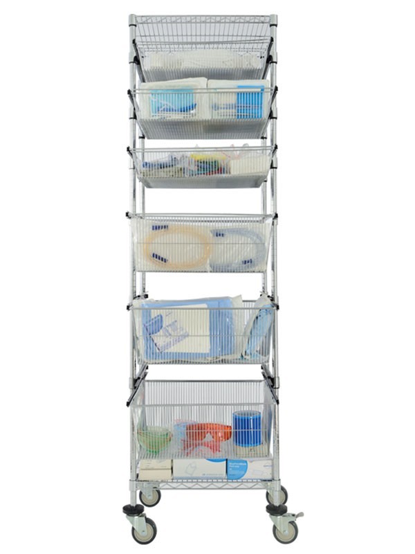 醫(yī)院藥品倉儲收納鍍鉻抽提網(wǎng)籃線網(wǎng)貨架