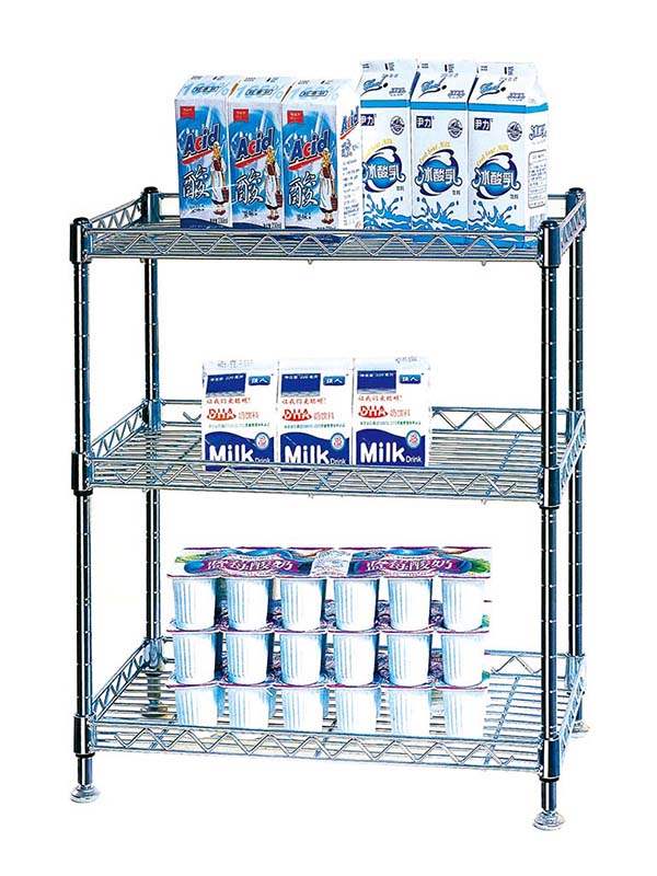 家庭用雜物收納架_三層可調(diào)節(jié)儲(chǔ)物架