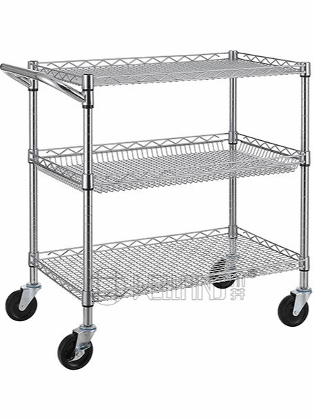 金屬方格網(wǎng)小推車揀貨車 金屬方格網(wǎng)小推車揀貨車