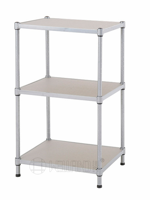 川井牌 三層銀灰色竹纖板層架