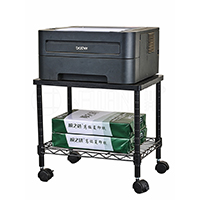 雙層迷你可移動(dòng)打印機(jī)傳真機(jī)架_文件整理線網(wǎng)置物架_小架子