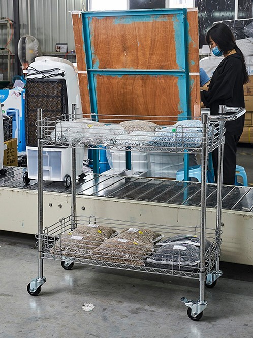 雙層防靜電周轉(zhuǎn)物料推車 雙層防靜電周轉(zhuǎn)物料推車