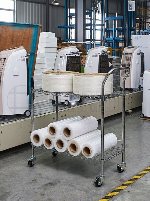 雙層防靜電周轉(zhuǎn)物料推車 雙層防靜電周轉(zhuǎn)物料推車