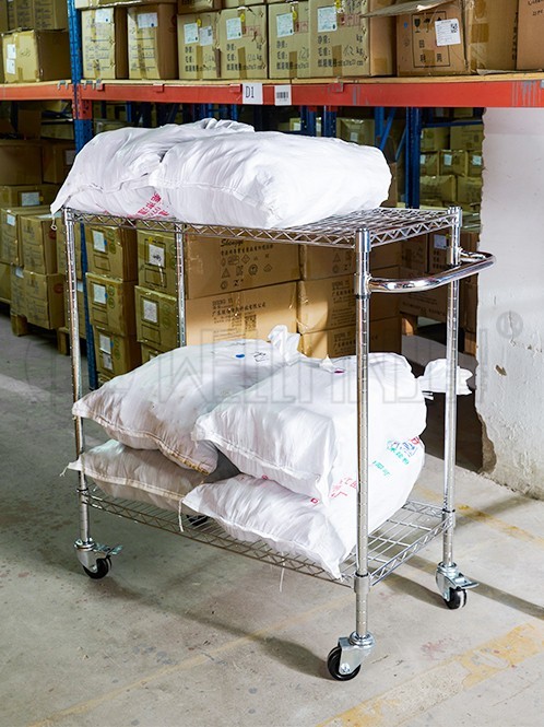 雙層防靜電周轉(zhuǎn)物料推車 雙層防靜電周轉(zhuǎn)物料推車