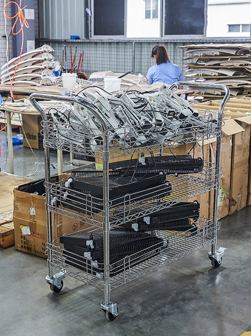 防靜電三層工作手推車配送車 防靜電三層工作手推車配送車