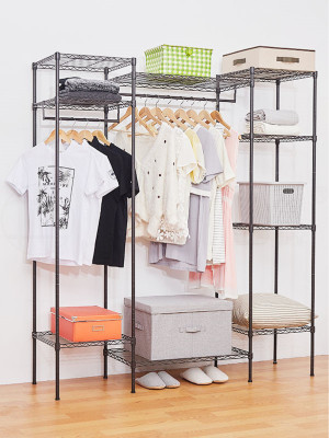 實(shí)用牛津布簡約碳鋼金屬衣柜布衣櫥