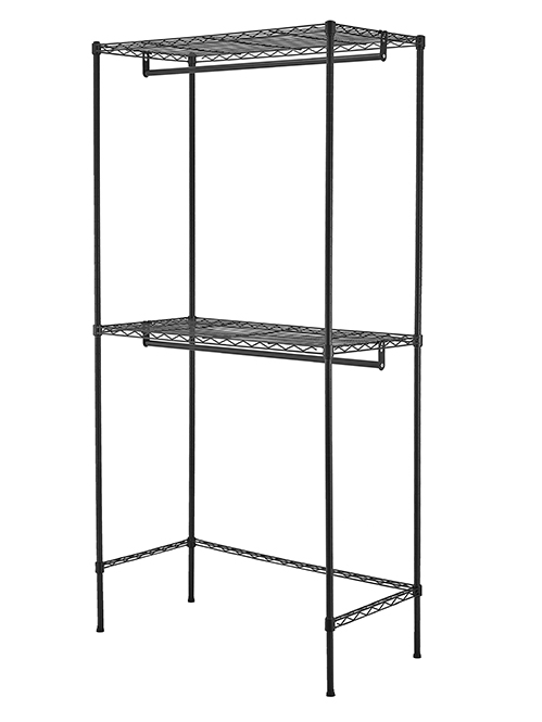 新款單人粗圓管家居小簡易布衣柜-衣物收納架（2）