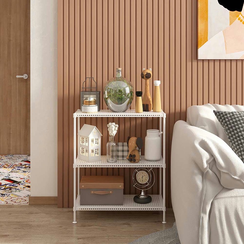 家居三層可調(diào)節(jié)穿孔金屬置物架 (2) 家居三層可調(diào)節(jié)穿孔金屬置物架 (2)