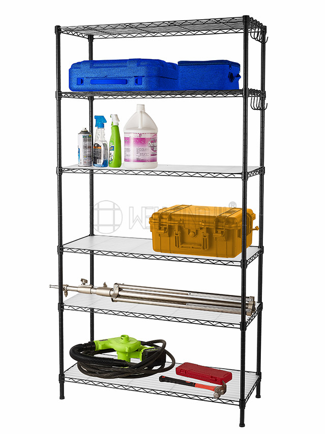 多層可調(diào)節(jié)碳鋼波浪車庫架 噴粉線網(wǎng)貨架 金屬網(wǎng)格置物架