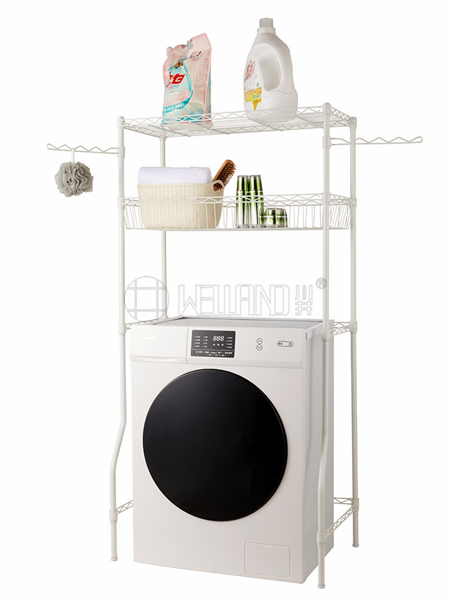 滾筒翻蓋洗衣機金屬收納架 可調(diào)節(jié)洗衣房洗衣機架 