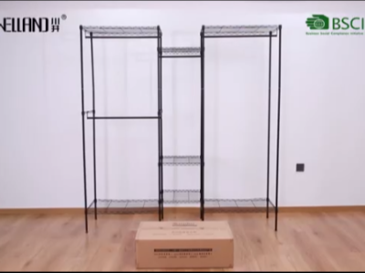 電商熱銷(xiāo)川井金屬組合簡(jiǎn)易大衣櫥如何安裝