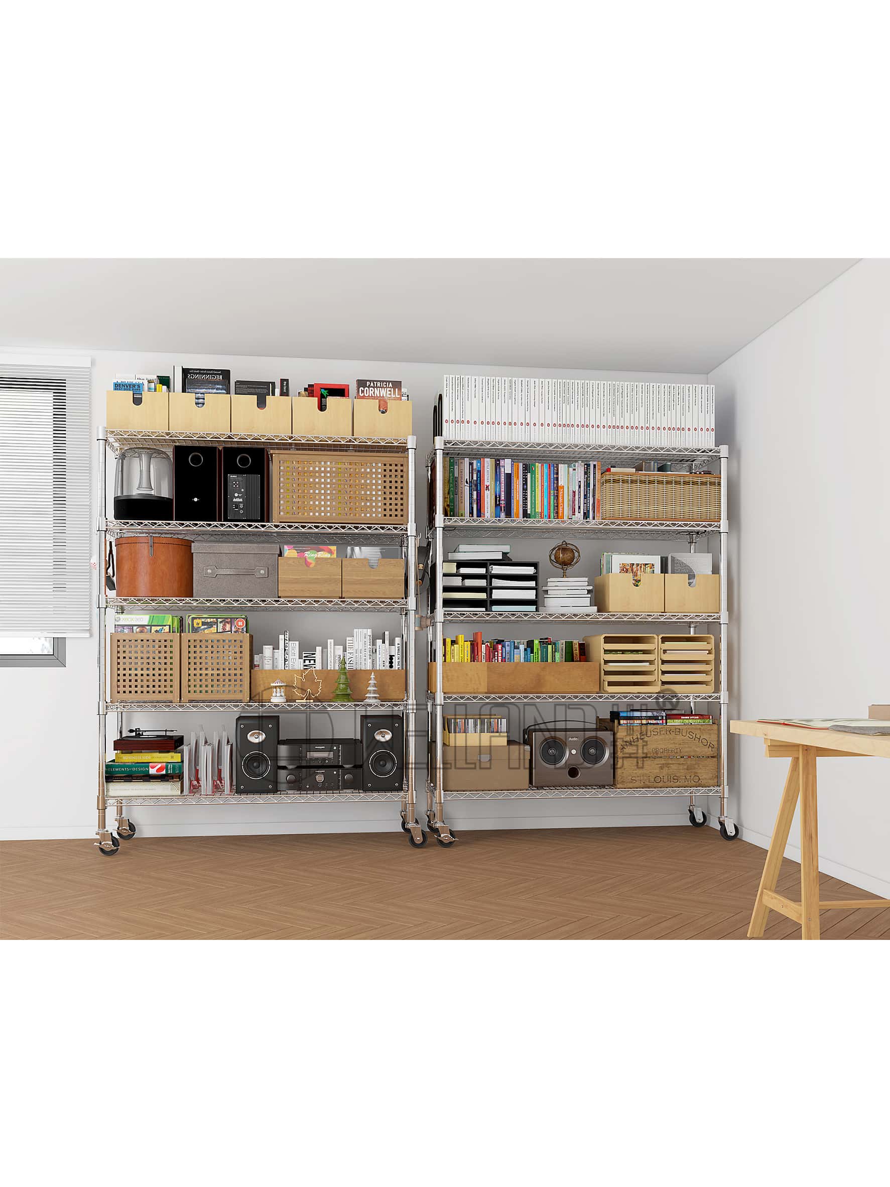 五層可調(diào)鍍鉻層架 五層可調(diào)鍍鉻層架