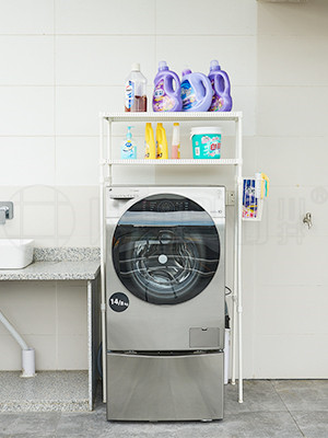 陽臺(tái)露臺(tái)金屬洗衣機(jī)置物架