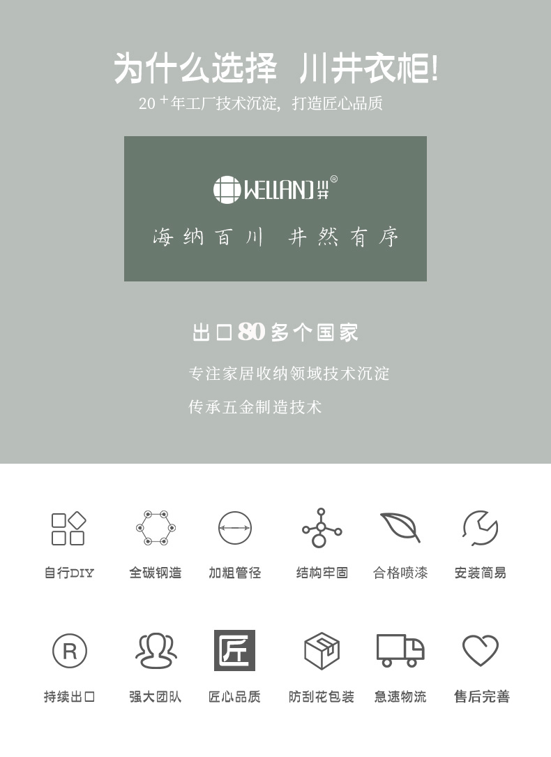 金屬碳鋼線網(wǎng)簡(jiǎn)易衣櫥架布衣柜-川井 (1)
