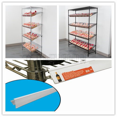 商超貨架 超市展示架 可帶價格標(biāo)簽超市貨架 可調(diào)節(jié)金屬商場貨架-川井 (2)