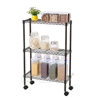 多層夾縫置物架網(wǎng)籃小車-廚房可移動(dòng)縫隙小推車-家用收納架