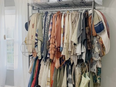 川井簡(jiǎn)易碳鋼衣櫥 牛津組合布衣柜 金屬掛衣架 真的巨能裝!!