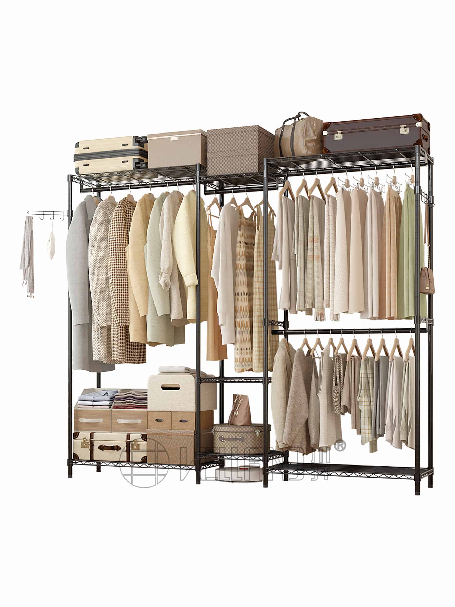 多功能組合衣櫥架（帶旋轉(zhuǎn)掛鉤）