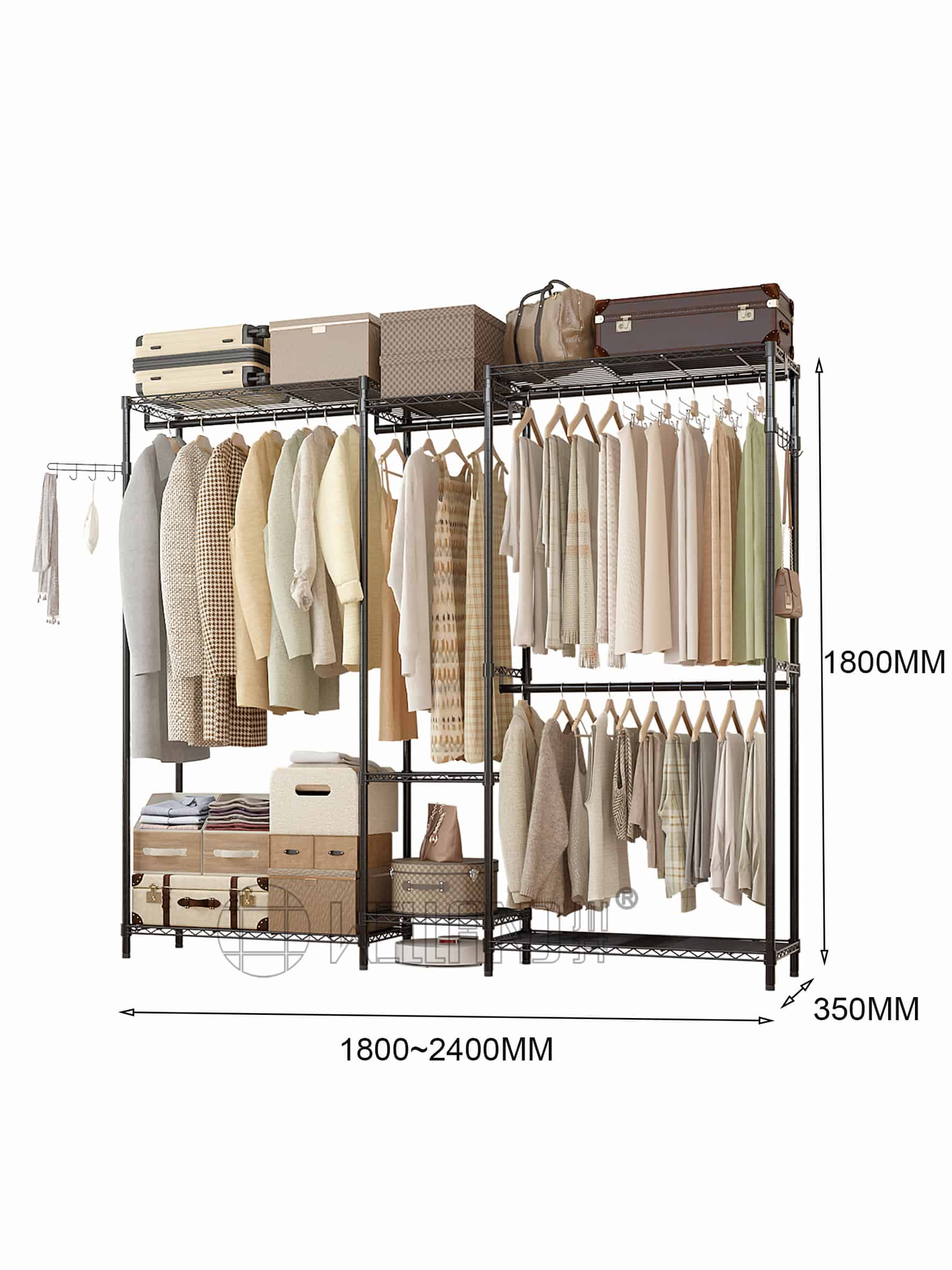 多功能組合衣櫥架(帶旋轉(zhuǎn)掛鉤) 多功能組合衣櫥架(帶旋轉(zhuǎn)掛鉤)