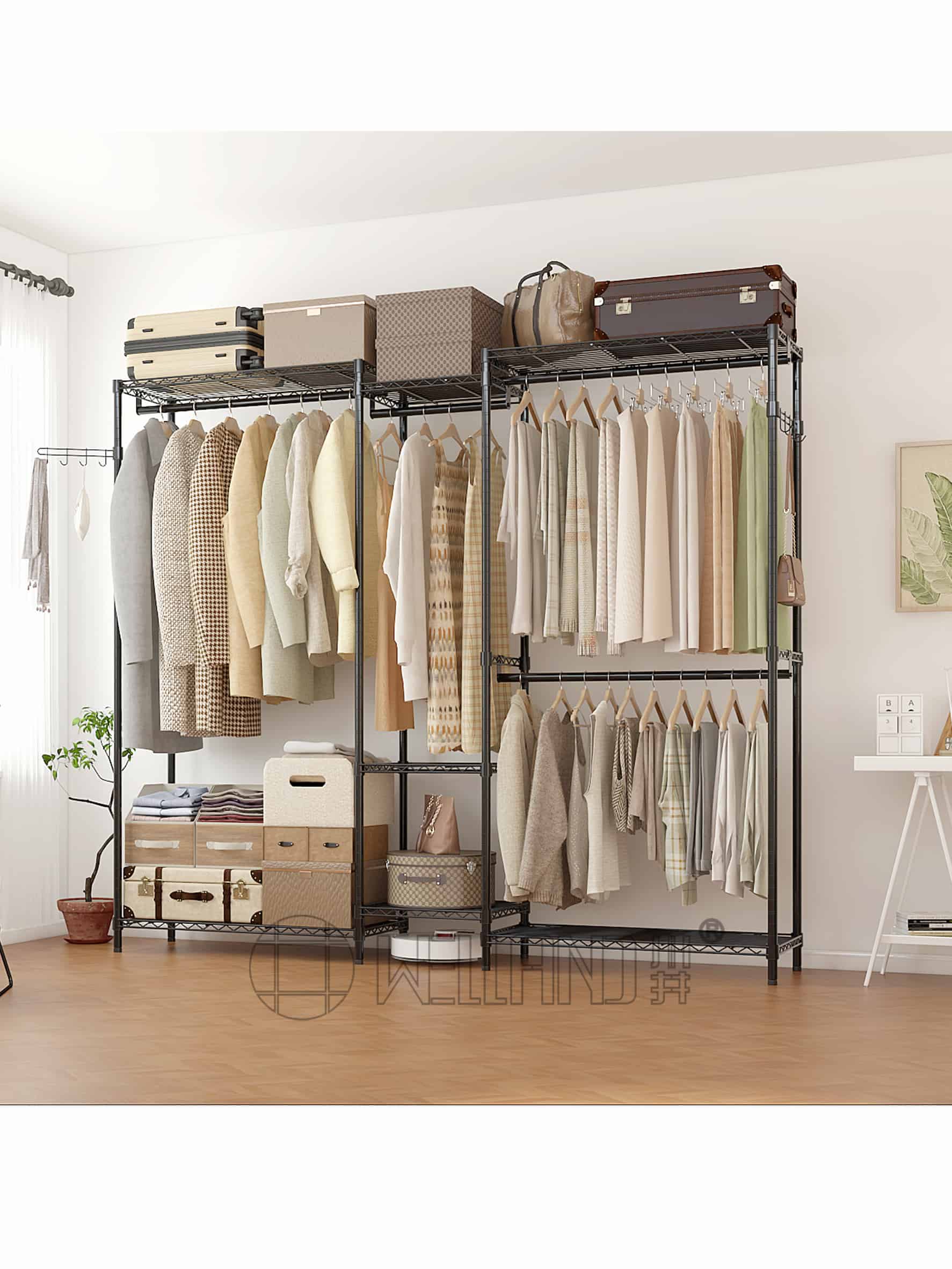 多功能組合衣櫥架(帶旋轉(zhuǎn)掛鉤) 多功能組合衣櫥架(帶旋轉(zhuǎn)掛鉤)