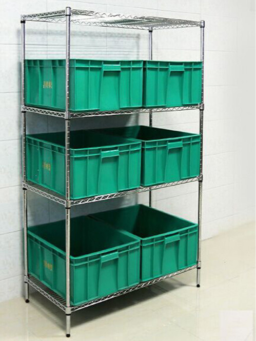 電鍍鉻帶塑料盒子線網(wǎng)置物層架 電鍍鉻帶塑料盒子線網(wǎng)置物層架