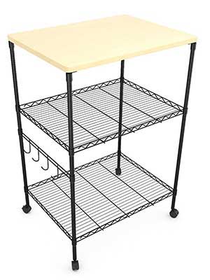 可移動(dòng)金屬?gòu)N房置物小車(chē) 多層家用網(wǎng)格收納架 川井 (2)