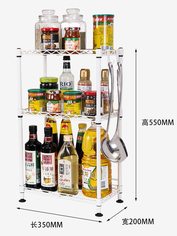 三層廚房調(diào)味品置物架 三層廚房調(diào)味品置物架