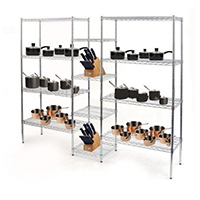 可調(diào)節(jié)層距樣品間商品陳列展示線(xiàn)網(wǎng)鍍鉻層架_DIY組合金屬架