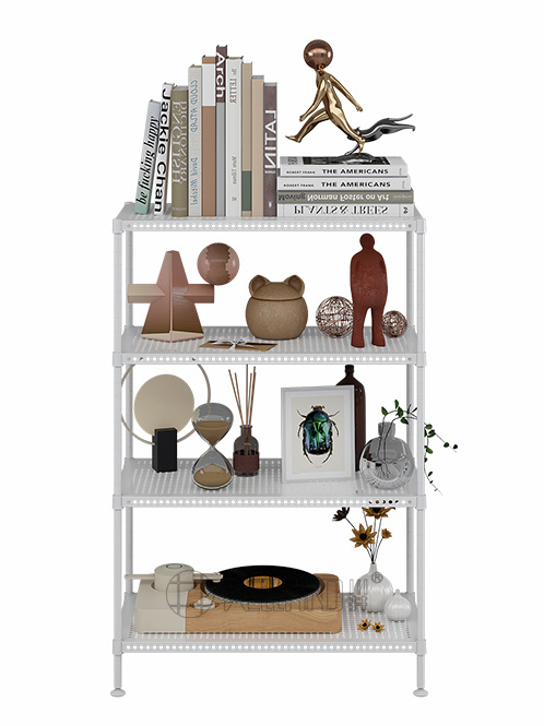 白色多層洞洞板置物架 白色多層洞洞板置物架