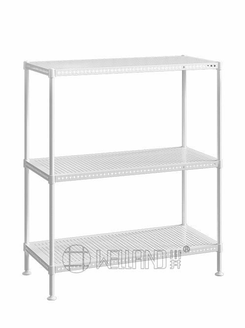 白色多層洞洞板置物架 白色多層洞洞板置物架