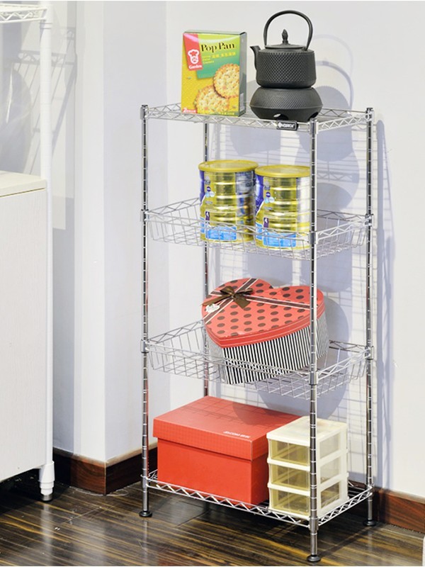 大容量四層金屬網(wǎng)籃置物架 大容量四層金屬網(wǎng)籃置物架