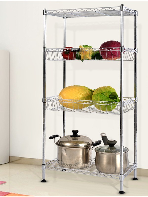 大容量四層金屬網(wǎng)籃置物架 大容量四層金屬網(wǎng)籃置物架
