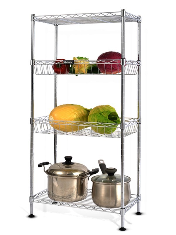 大容量四層金屬網(wǎng)籃置物架 大容量四層金屬網(wǎng)籃置物架
