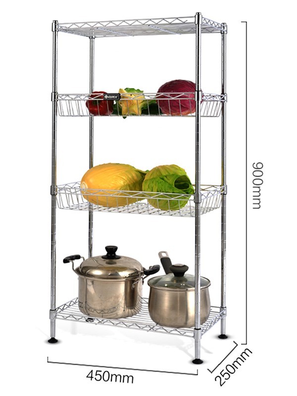 大容量四層金屬網(wǎng)籃置物架 大容量四層金屬網(wǎng)籃置物架