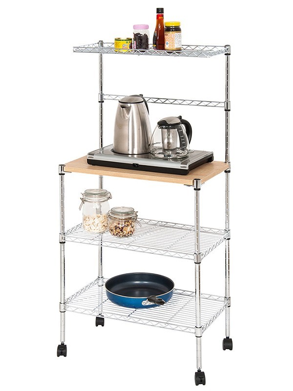 可移動(dòng)微波爐電器收納儲(chǔ)物架