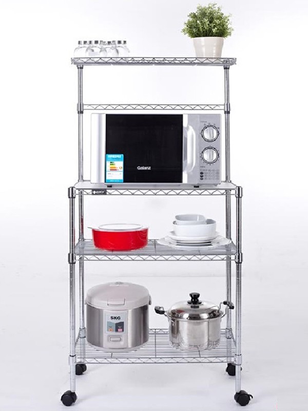 可移動(dòng)微波爐電器收納儲(chǔ)物架