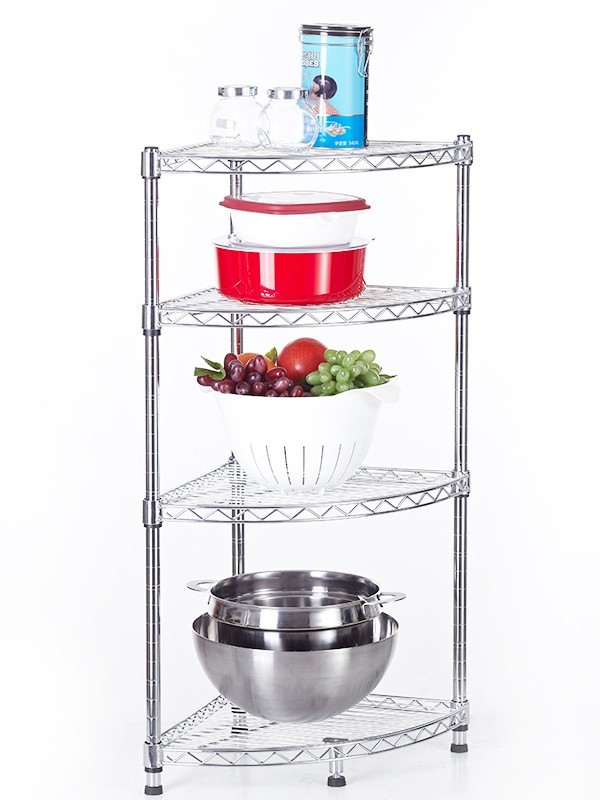 四層金屬臺面轉(zhuǎn)角層架 四層金屬臺面轉(zhuǎn)角層架